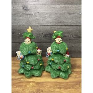 Santa’s Best Alvin & The Chipmunks Musical Christmas Tree Plush ~set Of 2 **READ